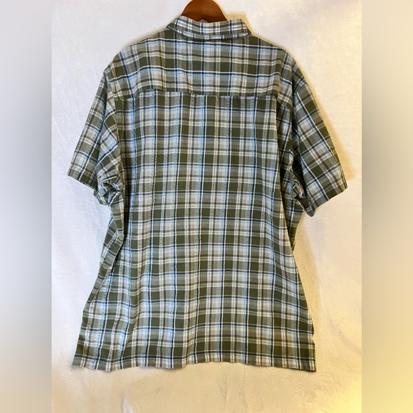 Mens XXL Croft & Barrow Quick Dry Green Plaid Button Down Shirt - Picture 2 of 6